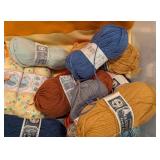 LB - Sirdar Stylecraft Yarn Assortment with Pattern Books & Small Knit Blanket