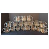 LLR - Glass Reindeer Christmas Mugs (Lot of 18)