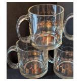 LLR - Glass Reindeer Christmas Mugs (Lot of 18)