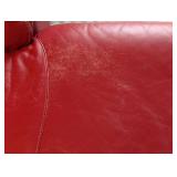 LR - Natuzzi Red Leather Sectional - Reclining Chaise