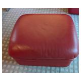 LR - Natuzzi Red Leather Sectional - Reclining Chaise