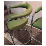 LLR - Thonet Vintage Green Cantilever Bar Stool Set of 3