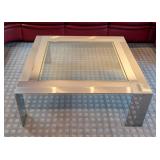LR - Elaine Cohen for DIA Stainless Steel & Glass Cocktail Table