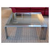 LR - Elaine Cohen for DIA Stainless Steel & Glass Cocktail Table