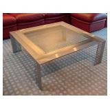 LR - Elaine Cohen for DIA Stainless Steel & Glass Cocktail Table