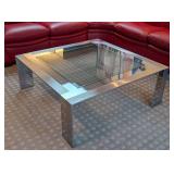 LR - Elaine Cohen for DIA Stainless Steel & Glass Cocktail Table