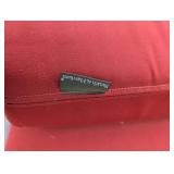 P - Smith & Hawken Teak Patio Chairs with Cushions & Ottomans, Side Table