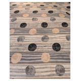 UL - King Size Upholstered Bed Frame with Black Headboard and Linens