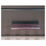 UL - Pair of Black Glass-Topped Nightstands - 2-Drawer