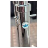 UL - Italstudio Glass & Chrome Side Table - Adjustable