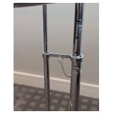 UL - Italstudio Glass & Chrome Side Table - Adjustable