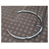 UL - Italstudio Glass & Chrome Side Table - Adjustable