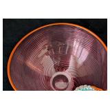 UL - Harry Stuart RPM Studio Hand Blown Art Glass Bowl - Iridescent Mushroom Accent