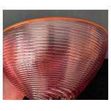 UL - Harry Stuart RPM Studio Hand Blown Art Glass Bowl - Iridescent Mushroom Accent