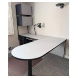 UL - Wilsonart L-Shaped Office Desk With Wall Cabinets