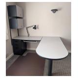 UL - Wilsonart L-Shaped Office Desk With Wall Cabinets