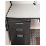 UL - Wilsonart L-Shaped Office Desk With Wall Cabinets