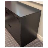 UL - Dark Grey Metal 2-Drawer Lateral File Cabinet 36W x 17.5D x 28H - Locking Top Drawer