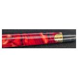 UL - Waterman Paris Fountain Pen - Red Marbled Celluloid, Gold Trim