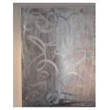 UL - Metallic Swirl Abstract Canvas Print Wall Hanging