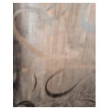 UL - Metallic Swirl Abstract Canvas Print Wall Hanging