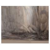 UL - Metallic Swirl Abstract Canvas Print Wall Hanging