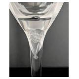 UL - Pair of Lalique Crystal Glasses, Etched Leaf Pattern