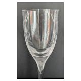 UL - Pair of Lalique Crystal Glasses, Etched Leaf Pattern