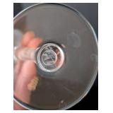 UL - Pair of Lalique Crystal Glasses, Etched Leaf Pattern