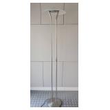UL - Estiluz Modern Chrome Floor Lamp with Glass Disc Shade