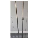 UL - Estiluz Modern Chrome Floor Lamp with Glass Disc Shade