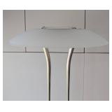 UL - Estiluz Modern Chrome Floor Lamp with Glass Disc Shade