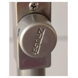 UL - Estiluz Modern Chrome Floor Lamp with Glass Disc Shade