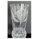 UL - Pair of Edinburgh Crystal Thistle Pattern Champagne Flutes