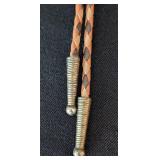 K - Bennett Bolo Tie Turquoise & Coral Inlay