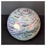 UL - Unsigned Swirled Art Glass Paperweight
