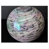 UL - Unsigned Swirled Art Glass Paperweight