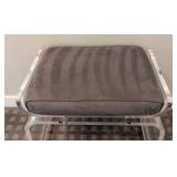 UL - Vintage Lucite Vanity Stool - Rolling with Wheels