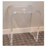 UL - Vintage Lucite Shower Chair - Clear Acrylic