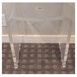 UL - Vintage Lucite Shower Chair - Clear Acrylic