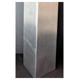 UL - Deters Obelisks - Pair of Signed Brushed Metal Obelisks