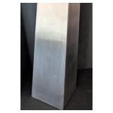 UL - Deters Obelisks - Pair of Signed Brushed Metal Obelisks