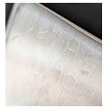 UL - Deters Obelisks - Pair of Signed Brushed Metal Obelisks