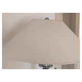 UL - Floor Lamp - Speckled Black Column, Chrome Accents, 62 in Tall