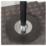 UL - Floor Lamp - Speckled Black Column, Chrome Accents, 62 in Tall