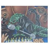 UL - Gorecki Beastly Ball Original 1998 Framed Painting