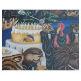 UL - Gorecki Beastly Ball Original 1998 Framed Painting