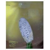 UL - Pair of Floral Art Glass Paperweights - Yellow & White Bloom, 3 in Diameter