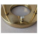 LB - Brass Desk Lamp with Glass Round Top - Vintage Mid-Century Modern