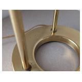 LB - Brass Desk Lamp with Glass Round Top - Vintage Mid-Century Modern